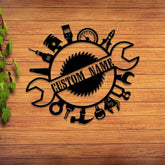 Custom Mechanic Tools Metal Sign Papas Workshop Sign Handyman Tools Wall Art Garage Sign Repair Tools Wall Art Garage